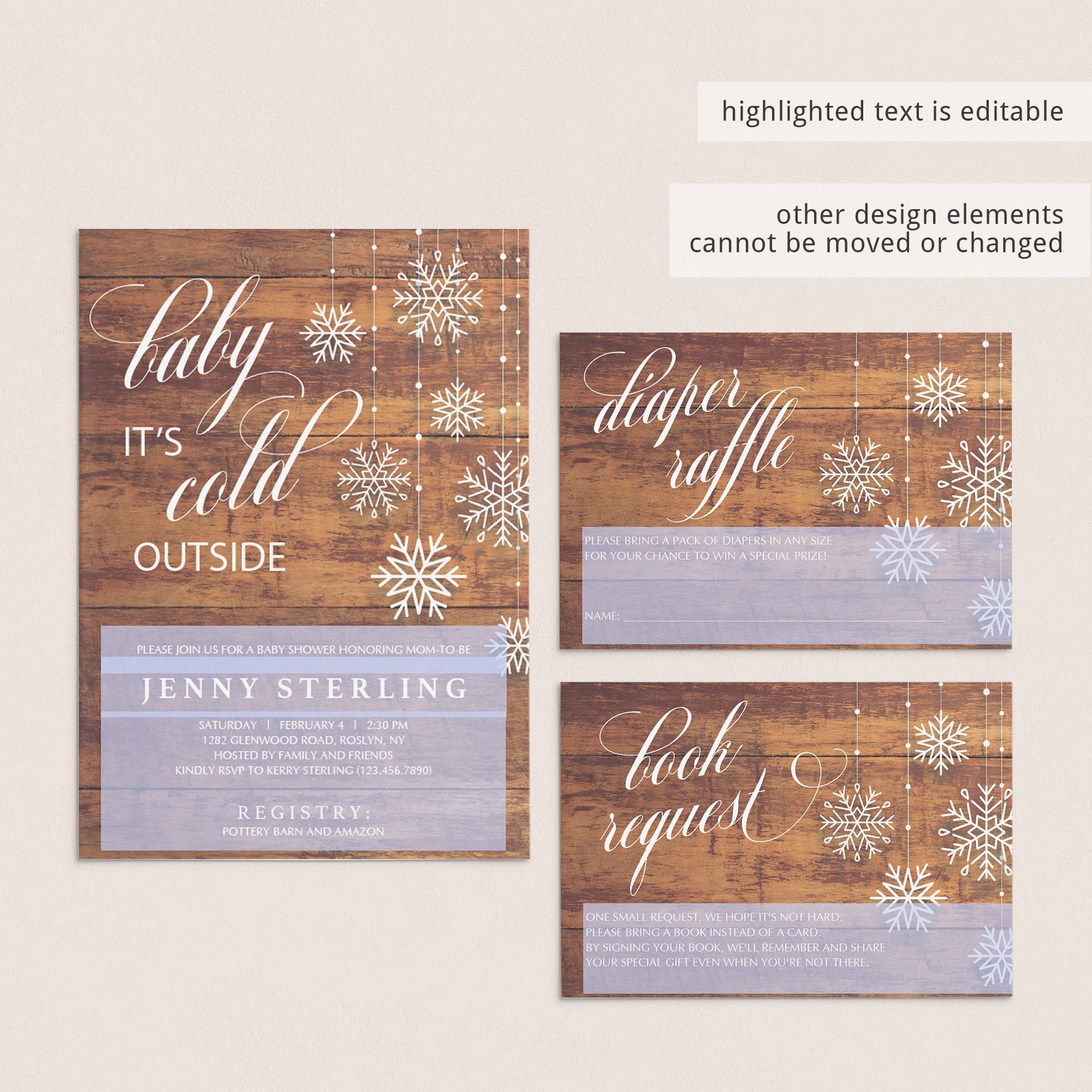 Rustic baby shower invitation suite by LittleSizzle