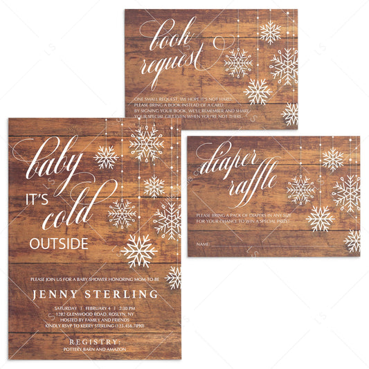 Winter wonderland baby shower invitations template by LittleSizzle