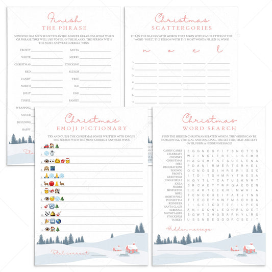 Holiday Game Bundle of 4 Printable by LittleSizzle