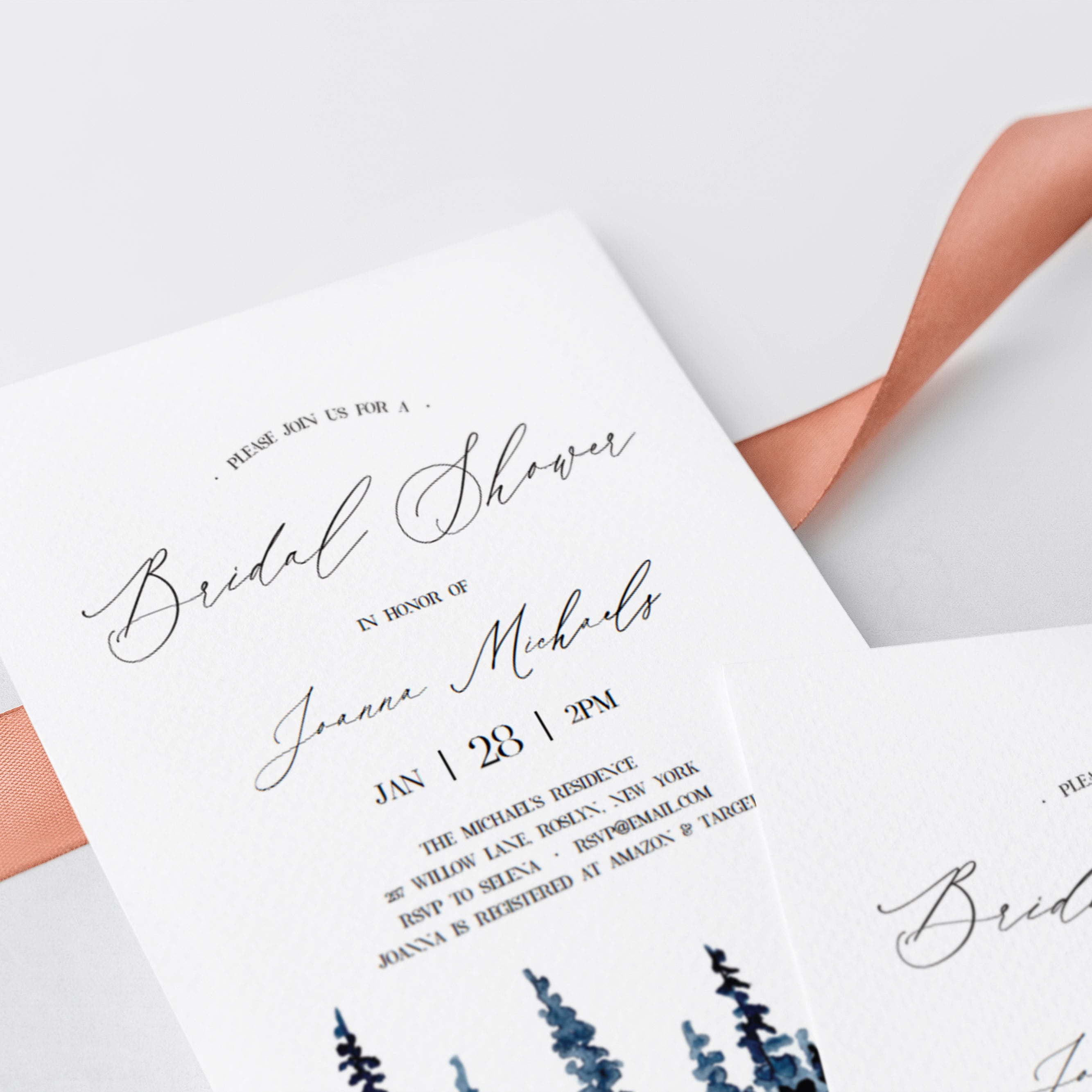 Winter woodland bridal shower invite Winter bridal shower invitation template by LittleSizzle