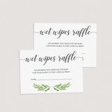 DIY baby shower raffle cards instant download PDF template by LittleSizzle