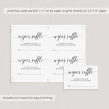 Baby shower wipes raffle cards by LittleSizzle