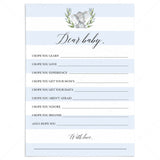Elephant themed baby shower wishes for the new baby boy by LittleSizzle
