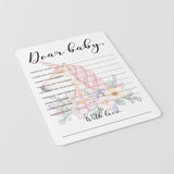 Unicorn Baby Shower Wish Cards for Baby Printable
