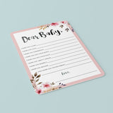 Instant download baby shower wishes for baby girl by LittleSizzle
