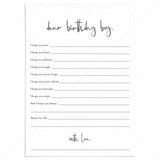 Wishes For The Birthday Boy Cards Printable by LittleSizzle