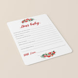 Christmas Baby Wishes Cards Printable