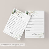 Greenery and Gold Mother's Day Wish Cards Printable