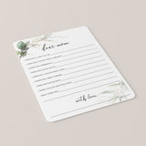 Greenery and Gold Mother's Day Wish Cards Printable