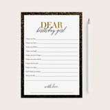 Black and Gold Birthday Party Games for Her Printable