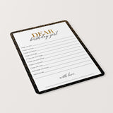Black and Gold Glitter Birthday Wishes Cards for Women