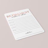 Women's Retirement Wishes and Advice Cards Printable
