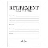 Modern Retirement Wishes Cards Printable by LittleSizzle