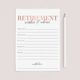 Women's Retirement Wishes and Advice Cards Printable by LittleSizzle