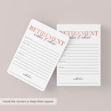 Women's Retirement Wishes and Advice Cards Printable