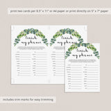 Botanical Birthday Party Game For Women Printable
