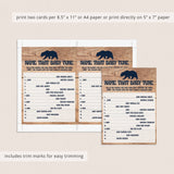 Close up on little cub baby shower party game by LittleSizzle