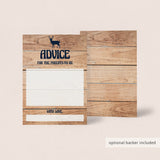Close up of deer silhouette on baby shower advice cards by LittleSizzle