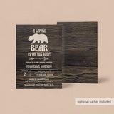 Rustic Bear Baby Shower Invitation Template