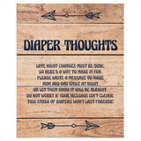 Printable woodland themed diaper thoughts sign by LittleSizzle