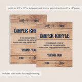 Woodland Baby Shower Printable Diaper Raffle Sign