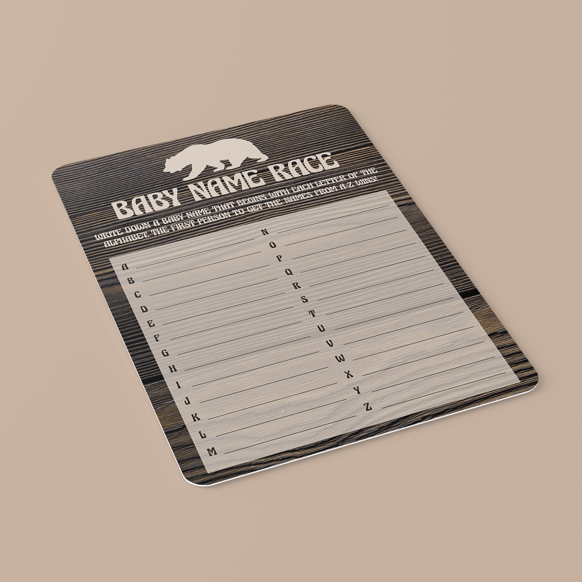 Boy baby shower name race game download by LittleSizzle