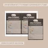 Download woodland emoji games for rustic baby shower by LittleSizzle