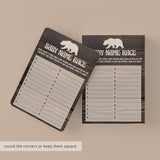 Wood backer for baby shower games download by LittleSizzle