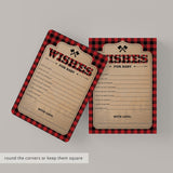 Woodland Baby Shower Wishes for Baby Cards Printable