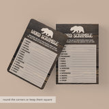 Animal baby shower bear word scramble game by LittleSizzle