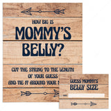 Rustic baby shower game how big is mommys belly by LittleSizzle