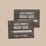 Rustic wood baby shower guessing game cards printable by LittleSizzle
