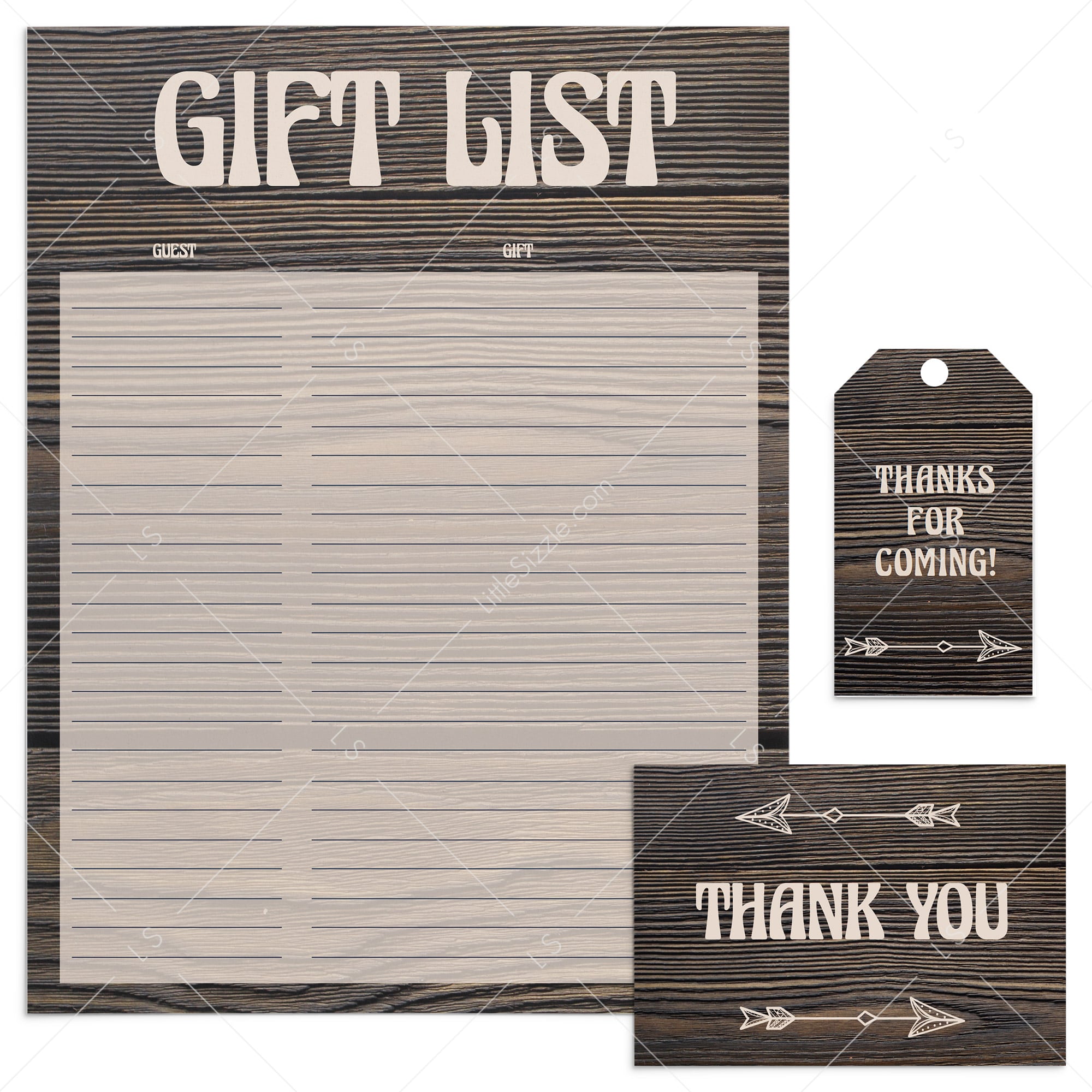 Woodland party supplies printables instant download by LittleSizzle