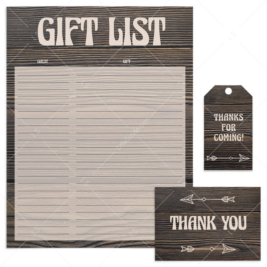 Woodland party supplies printables instant download by LittleSizzle