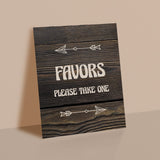 Woodland Themed Party Favors Sign Printable