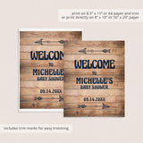 Rustic Baby Shower Welcome Sign Template