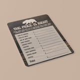 Forest Themed Shower Price is Right Game Printable