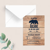 Adventures Bear Invitation Template for Boy Baby Shower