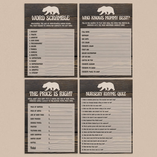 Bear Baby Shower activities package by LittleSizzle