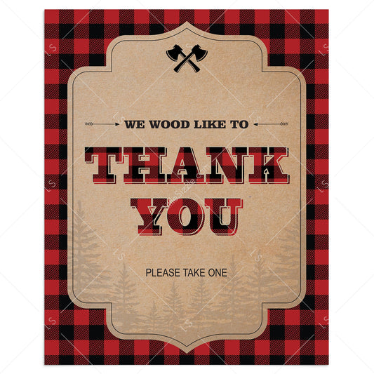 Thank you please take one favors sign by LittleSizzle