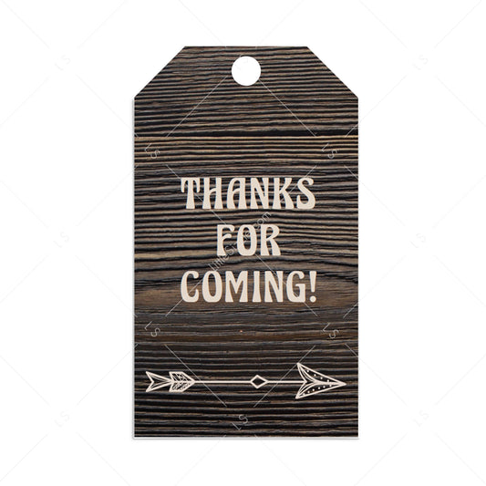 Printable favor tag with dark wood background by LittleSizzle