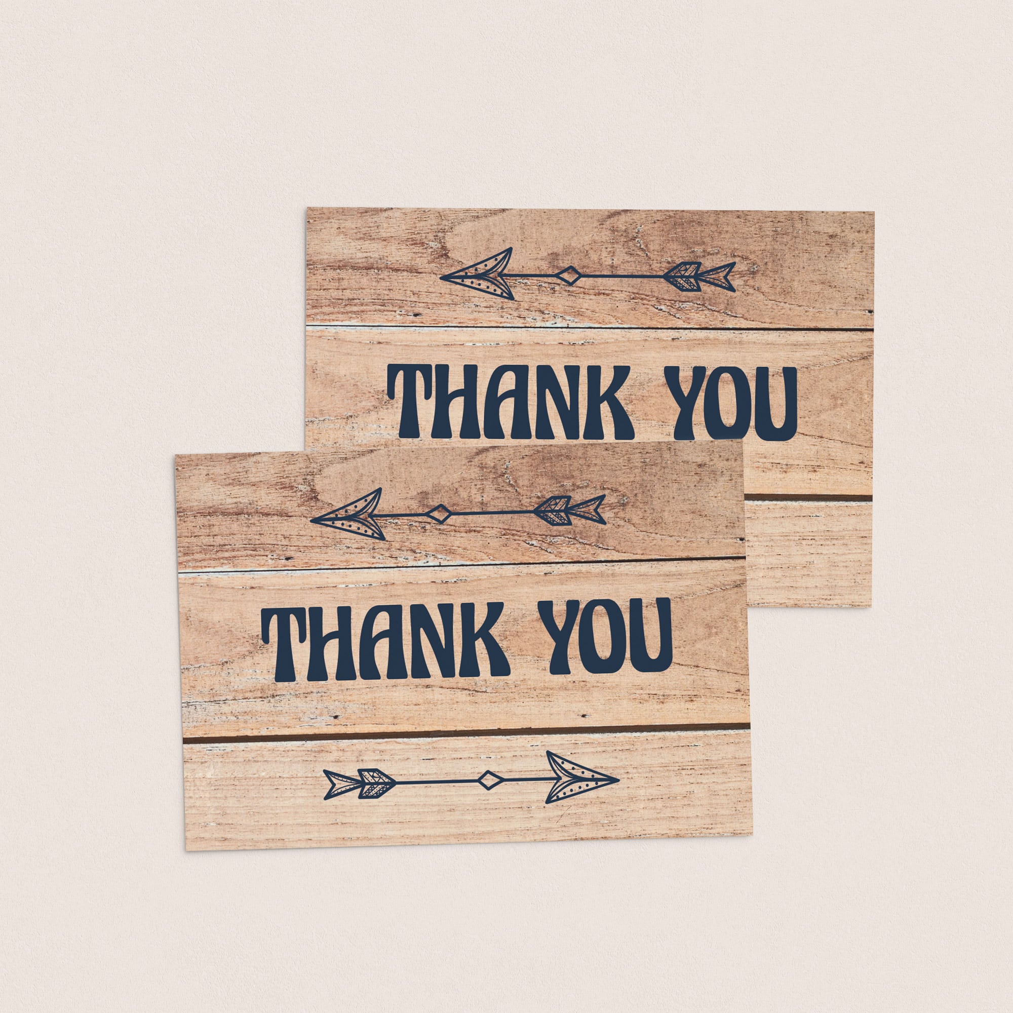 Download PDF thank you cards rustic wood by LittleSizzle