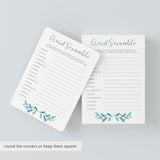 Baby Shower Word Scramble Game with Answers