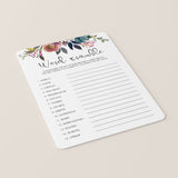 Printable baby girl shower games with watercolor flowers by LittleSizzle