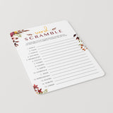 Autumn baby shower game cards by LittleSizzle