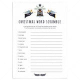 Christmas Word Scramble with Answer Key Printable by LittleSizzle