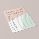 Printable Baby Word Scramble Pink, Mint & Gold