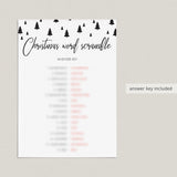 Christmas Game For Kids Word Scramble Printable