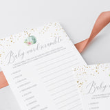 Floral Pumpkin Baby Shower Word Puzzle Printable