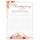 Thanksgiving Words Game for Family Printable by LittleSizzle